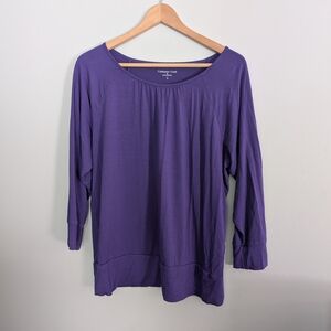 Coldwater Creek Rich Purple Long Sleeve Top